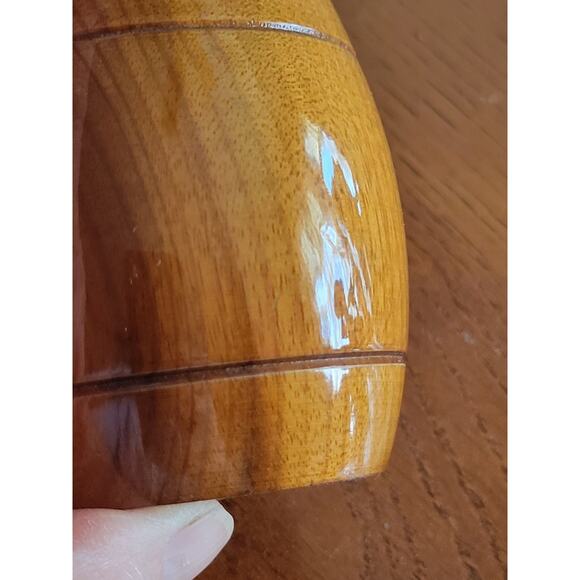 Duncan "Poem in Wood" Myrtlewood Crofters Wooden Barrel Shaped Toothpick Holder - Picture 9 of 11